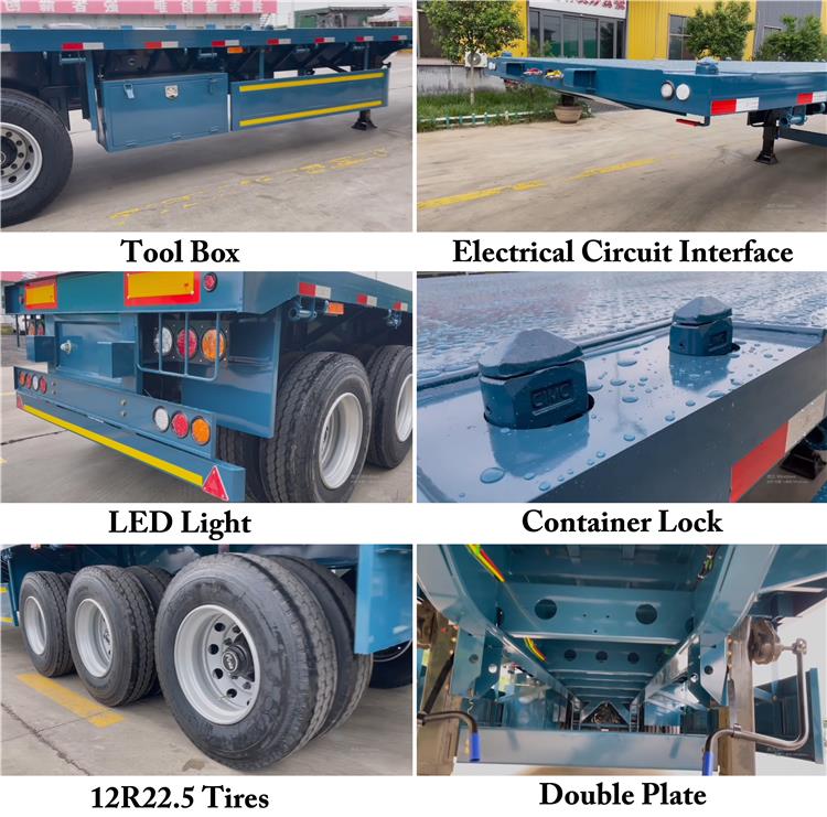 PATEC 3 Axle 40 foot Flatbed Semi Trailer for Sale In Guyana